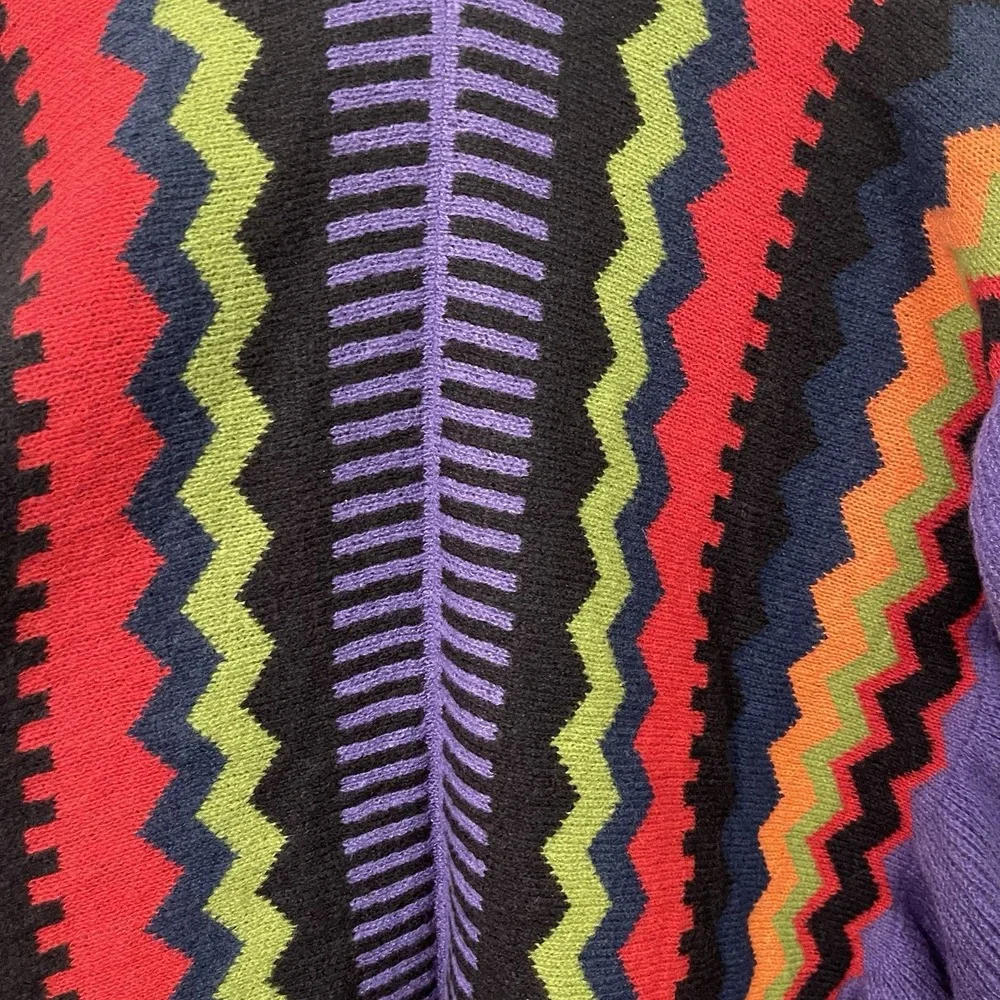 NEW JC Sunny Maximalist Boho Poncho Shawl Wrap Tassels Ruffles Colorful Ethnic